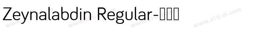 Zeynalabdin Regular字体转换